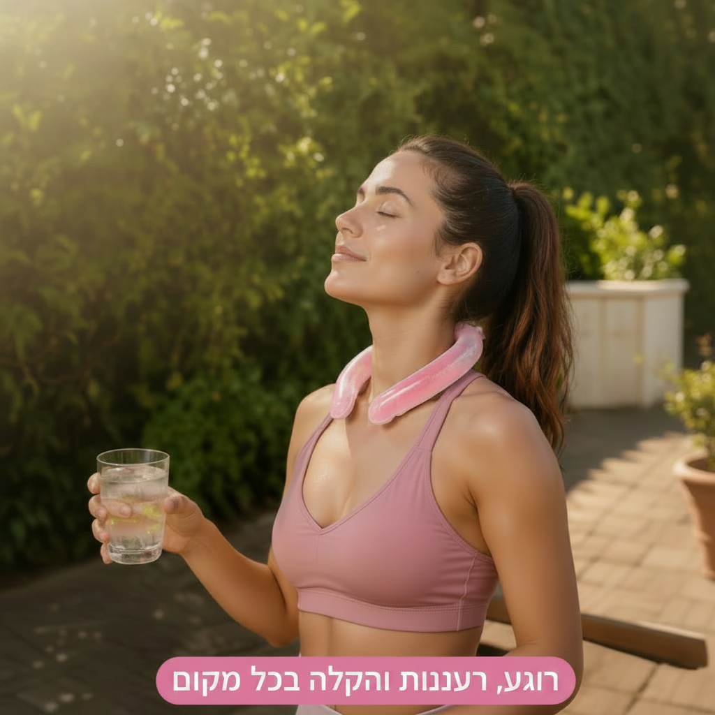 CoolFit  טבעת קירור לצוואר לספורט, ריצה ואימוני קיץ