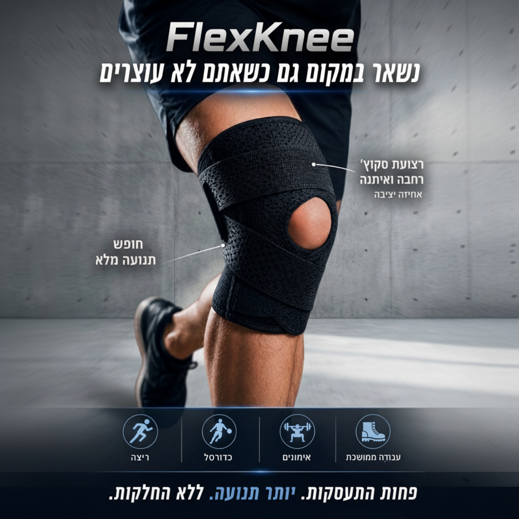 FlexKnee – התמיכה שתגרום לך לסמוך שוב על הברך שלך